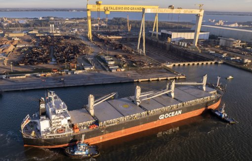 Estaleiro Rio Grande recebe 11 mil/t de aço para navios Handymax